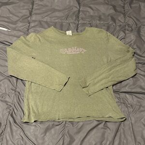 Old Navy Sage Green Long Sleeve Logo Tee